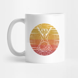 Retro Cricket Art Mug